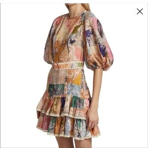 Zimmermann Anneke Ruffle Hem Mini Dress